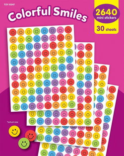 Image of Colorful Smiles Mini Stickers Value Pack