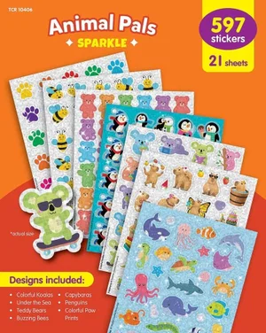 Animal Pals Sparkle Stickers Variety Pack