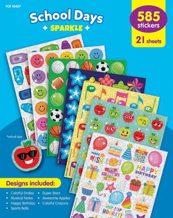 Image of School Days Sparkle Stickers Variety Pack