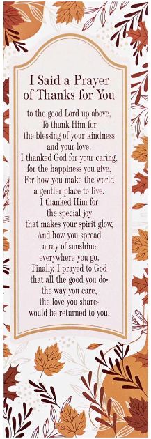 Image of Packaged Bookmarks Prayer Of Thanks 2×6