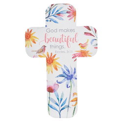 Image of Cross Bookmark Floral God Makes Beautiful Things Eccl. 3:11
