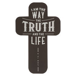 Image of Cross Bookmark Black I am the Way John 14:6