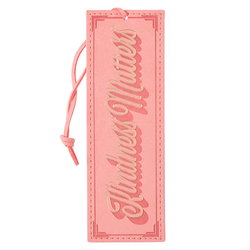 Image of Bookmark Faux Leather Pink Kindness Matters