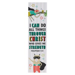 Image of Bookmark Pack Superhero Animals All Things Through Christ Phil. 4:13