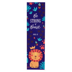 Image of Bookmark Pack Blue Lion Be Strong & Brave Josh. 1:9