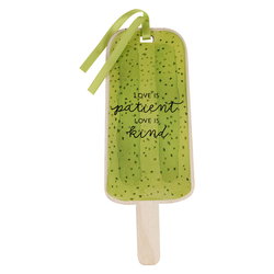 Image of Bookmark Green Popsicle Love is Patient 1 Cor. 13:4