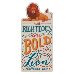 Image of Bookmark Blue Lion The Righteous are Bold Prov. 28:1