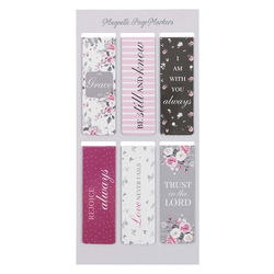 Image of Magnetic Bookmark Set Pink Roses