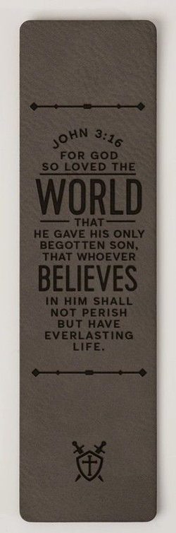 Image of John 3:16 For God So Loved Bookmark Leatherette