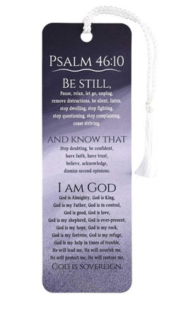 Image of Tassel Bookmark Be Still And Know Psalm