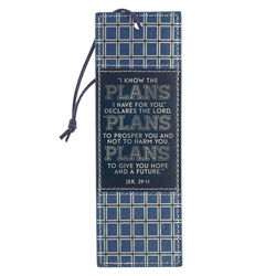 Image of Bookmark Faux Leather Grad Plans Jer. 29:11
