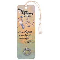 Image of Tassel Coin Bookmark A New Chapter Heart