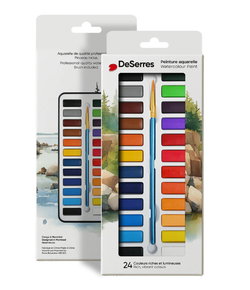 Image of DeSerres Watercolour Kit – 24 Colours