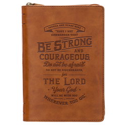 Image of Journal Classic Zip Be Strong & Courageous Joshua 1:9