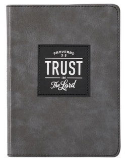 Image of Trust in the Lord Gray Faux Leather Journal