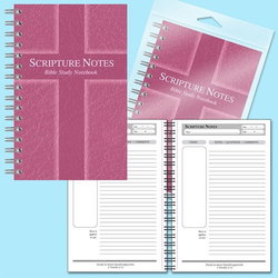 Image of Notebook-Scripture Notes Bible Study-Cross-Rose