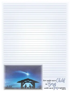 Note Pad Child Is Born 8.5 x 11