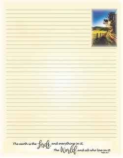 Image of Note Pad Earth Is The Lords 8.5 x 11