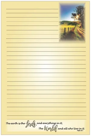 Note Pad Earth is the Lords 6 x 9