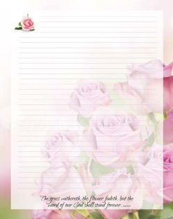Image of Note Pad Pink Rose 6 x 9′