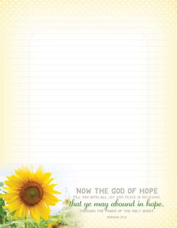 Image of Sunflower Writing Paper 8.5′ x 11”
