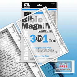 Image of Magnifier-3 In 1 Bible Magnifier Value Pack (6×9)