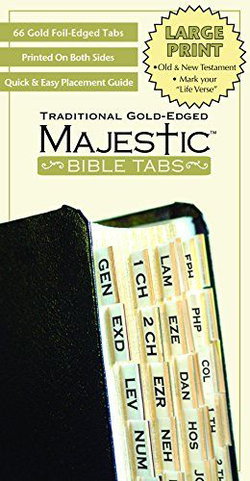 Image of Majestic Bible Tabs Traditional Gold – Large Print