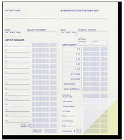 Image of Deposit Books (1-up, 2-part, 25/book)
