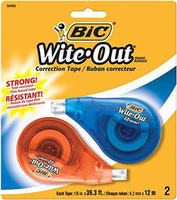 Image of Correction Tape Wite Out 2/pk Asstd. Colours