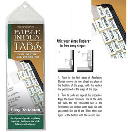 Image of Bible Tabs Verse Finders Thin Pack Print Gold