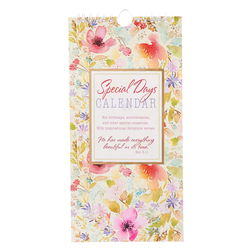 Image of Special Days Calendar Floral Watercolor Everything Beautiful Eccl. 3:11