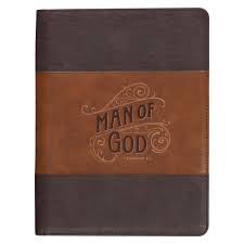Image of Man of God Honey-brown and Espresso Executive Portfolio – 1 Timothy 6:11