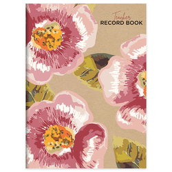 Image of Teacher Record Grade Book – Floral Kraft Botanical 7.5″x10.25″