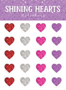 Image of Shining Hearts Mini Stickers