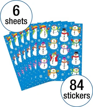 Snowmen Shape Stickers