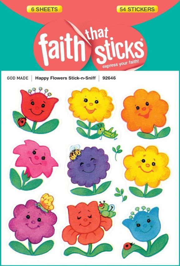 Image of Happy Flowers Stick-n-Sniff -Faith That Sticks