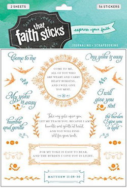 Image of Matthew 11:28-30 -Faith That Sticks Stickers