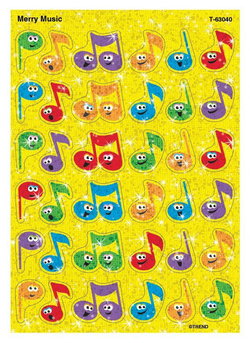 Image of Merry Music Sparkle Stickers