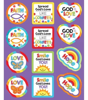 God's Love Shape Stickers