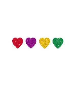 Hearts, Multicolor Chart Seals Stickers