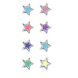 Image of Iridescent Colorful Stars Mini Stickers