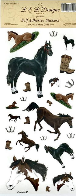 Image of Stickers Suez Horses 1 Sheet