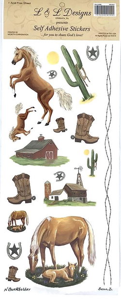 Image of Stickers Wild West 1 Sheet