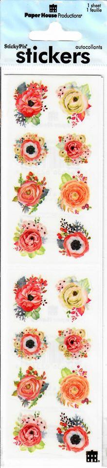 Image of Stickers Peach Poppies