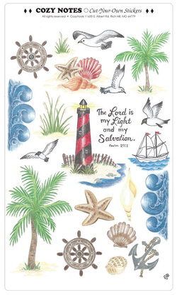 Image of Stickers Seashore 5 7/8 x 10′ sheet