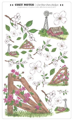 Image of Stickers Rustic Dogwood 5 7/8 x 10′ sheet