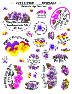 Image of Stickers Large Friendship Garden 8 1/2 x 11′ sheet