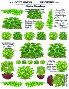 Stickers Large Hosta Blessings 8 1/2 x 11" sheet