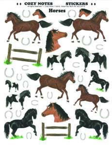Image of Stickers Large Horses 8 1/2 x 11′ sheet