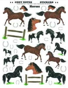 Stickers Large Horses 8 1/2 x 11" sheet